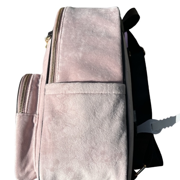 Stunning Juicy Couture Velour Dusty Blush Heritage backpack - Picture 4 of 7